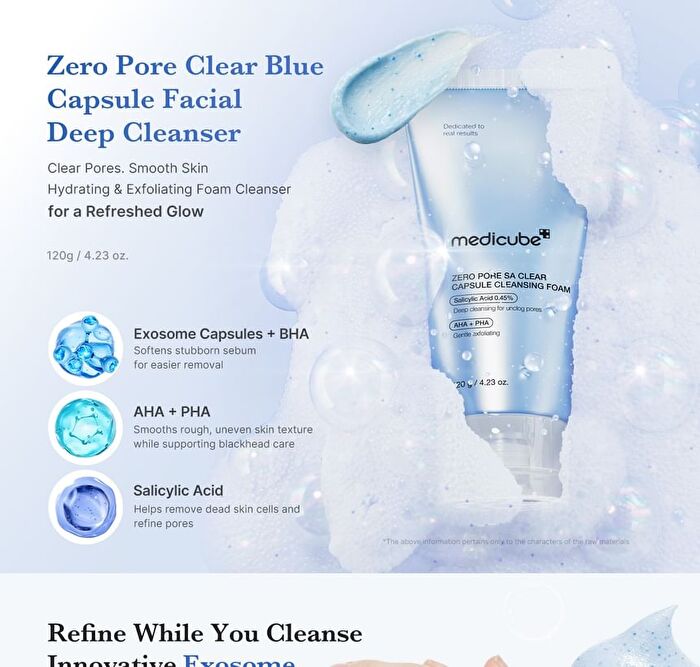 Zero Pore SA Clear Capsule Cleansing Foam (EU/UK Packaging) - 120g