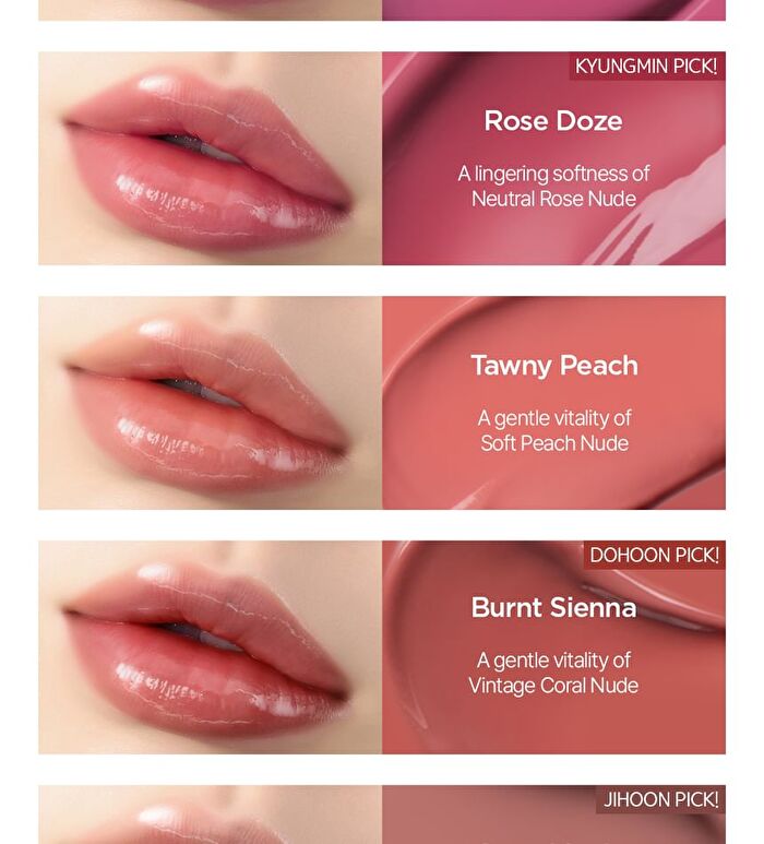 Jung Saem Mool Lip-Pression Metal Serum Gloss - 12 Colors - Tawny Peach