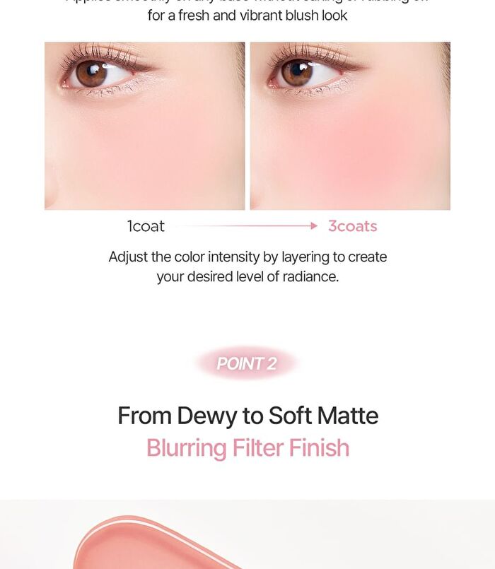 Jung Saem Mool Artist Cushion Blush Blur - 6 Colors - Rosy Petal