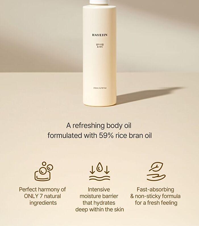 Hayejin Rice Bran Oil for Body - 200ml