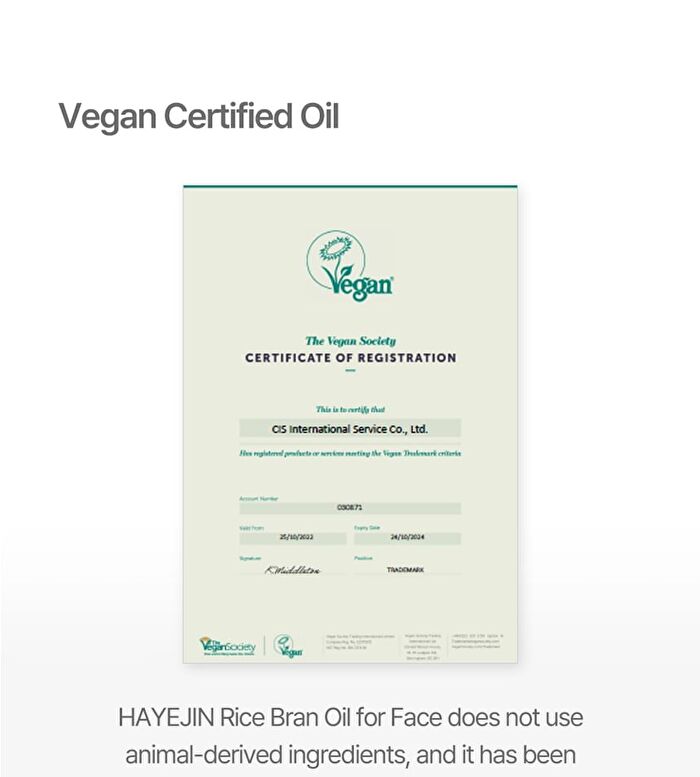 Hayejin Rice Bran Oil for Face - 30ml