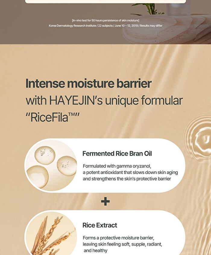 Hayejin RiceFila Moisturizing Cream - 50ml