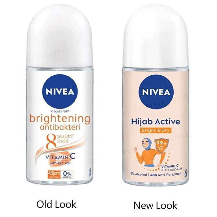 Hijab Active Bright & Dry Vitamin C Antibac-Ach Deodorant Roll On - 50ml