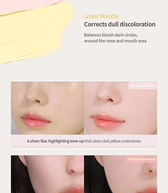 Wooncho Light-Veil Color Corrector - 3 Colors - #916 Peony Wooncho