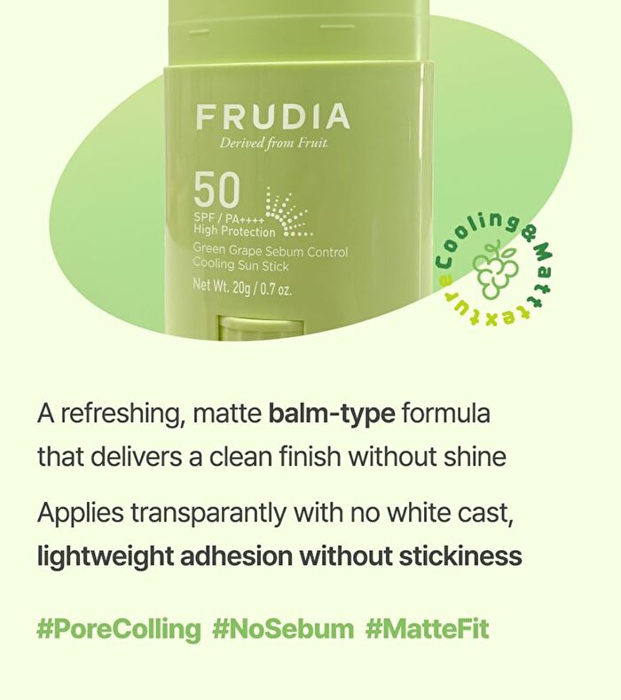 Green Grape Sebum Control Cooling Sun Stick - 20g