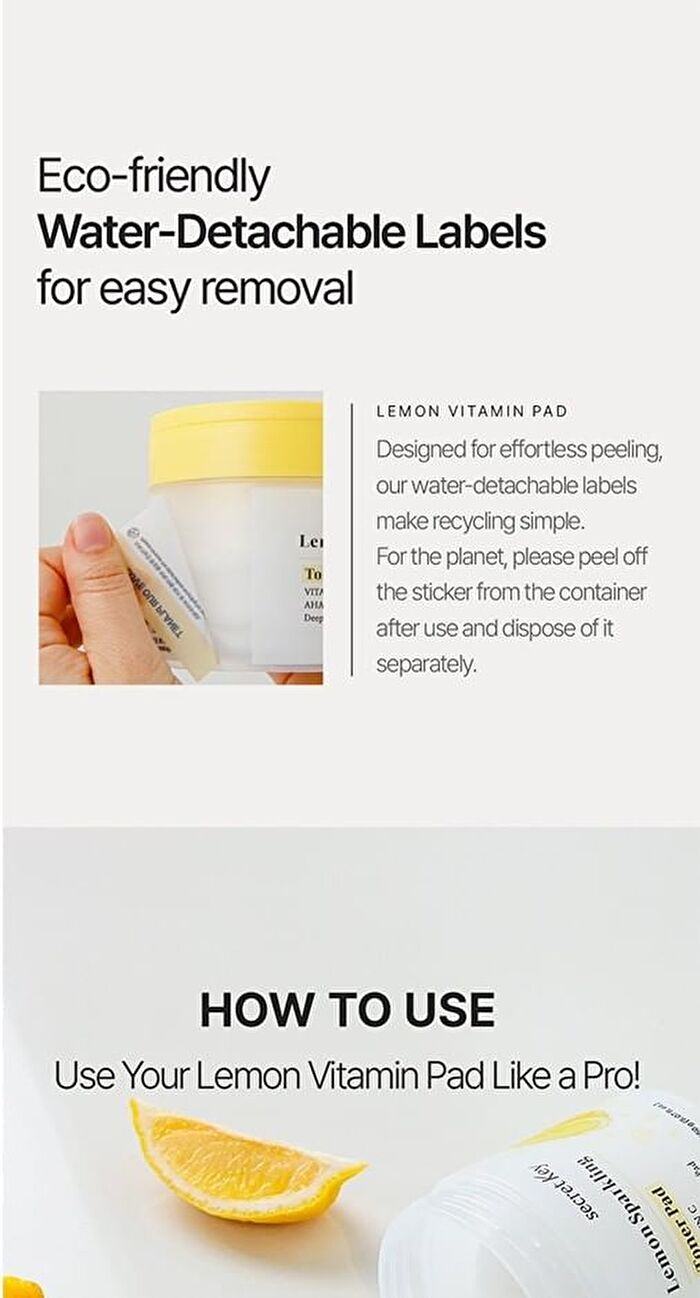 Lemon Sparkling Toner Pad - 70 pads