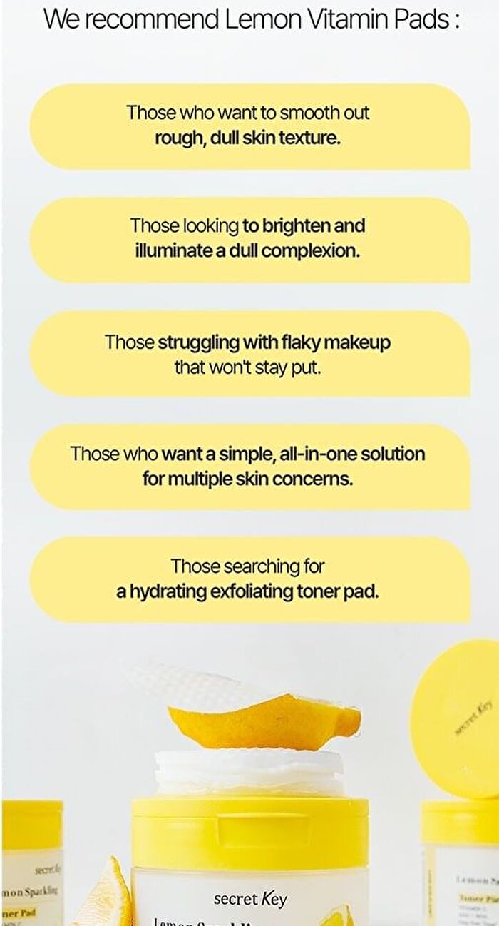 Lemon Sparkling Toner Pad - 70 pads