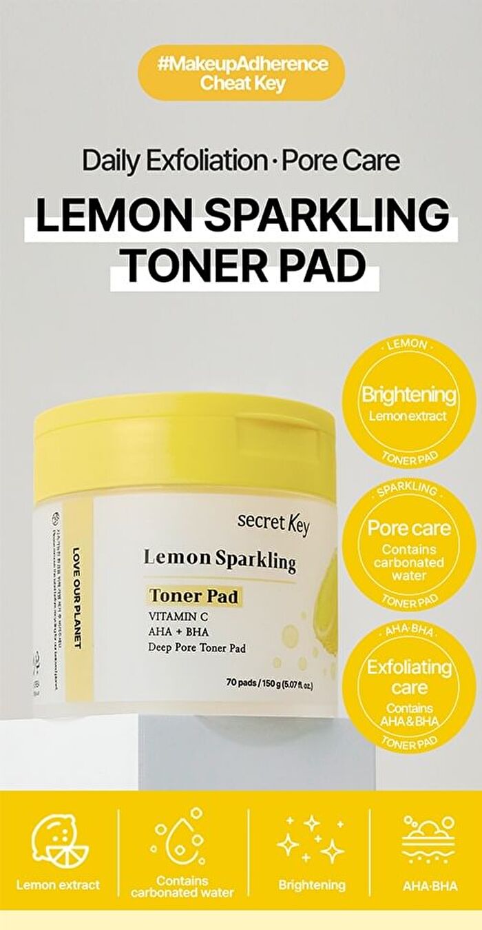 Lemon Sparkling Toner Pad - 70 pads