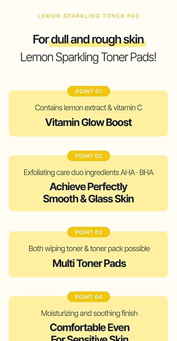 Lemon Sparkling Toner Pad - 70 pads