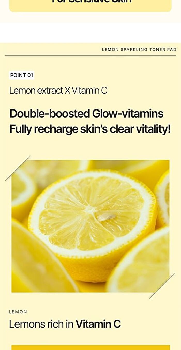 Lemon Sparkling Toner Pad - 70 pads