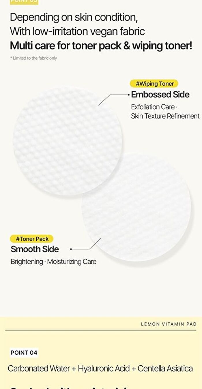 Lemon Sparkling Toner Pad - 70 pads