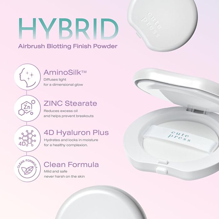 Hybrid Airbrush Blotting Finish Powder - Cotton Bue