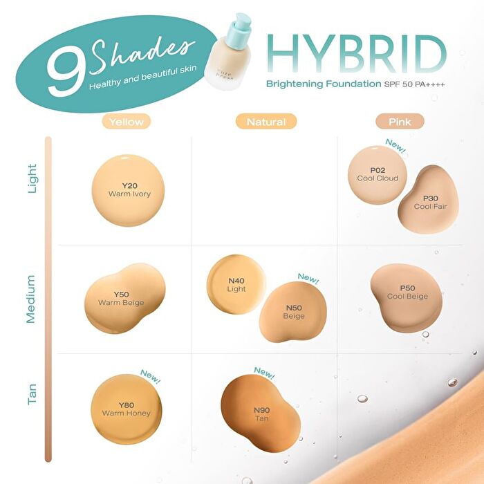 Hybrid Brightening Foundation SPF 50 PA++++ - P50 Cool Beige