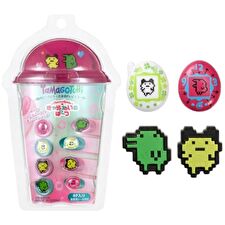 Bandai Tamagotchi Character Original Pink & White Tamagotchi & Clover Nail Art Parts - 4 pcs x 2