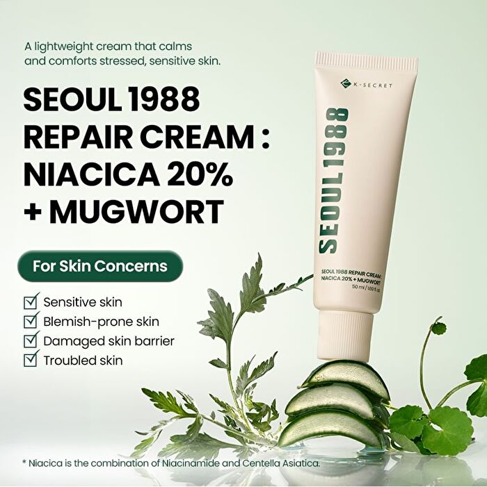 Ksecret SEOUL 1988 Repair Cream : Niacica 20% + Mugwort - 50ml