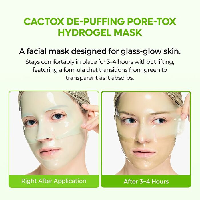 Cactox Jelly Cream Booster & Pore Relief Hydrogel Mask Set - 4 sheets