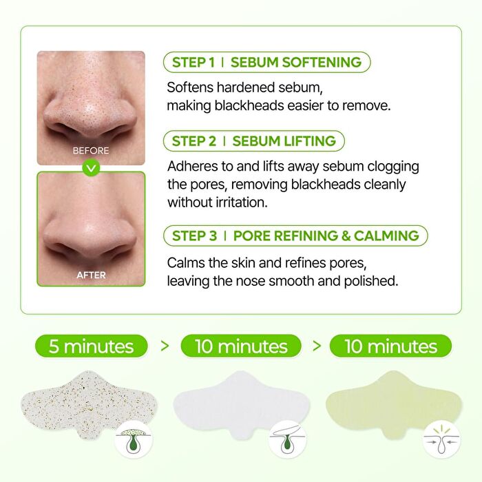 Cactox 3-Step Nose Pore Pack Set - 3 pcs