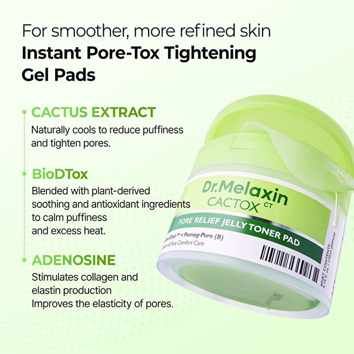 Cactox Pore Relief Jelly Toner Pad - 60 Pads