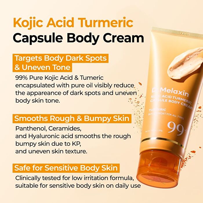 Kojic Acid Turmeric Capsule Body Cream - 200g