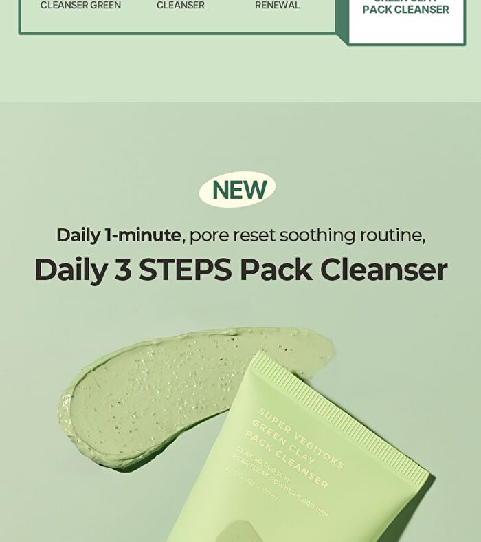 Chosungah Beauty Wonder Bath Super Vegitoks Green Clay Pack Cleanser - 130ml