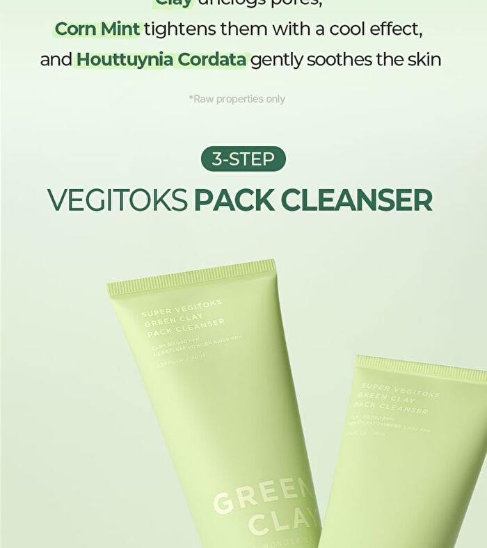 Chosungah Beauty Wonder Bath Super Vegitoks Green Clay Pack Cleanser - 130ml