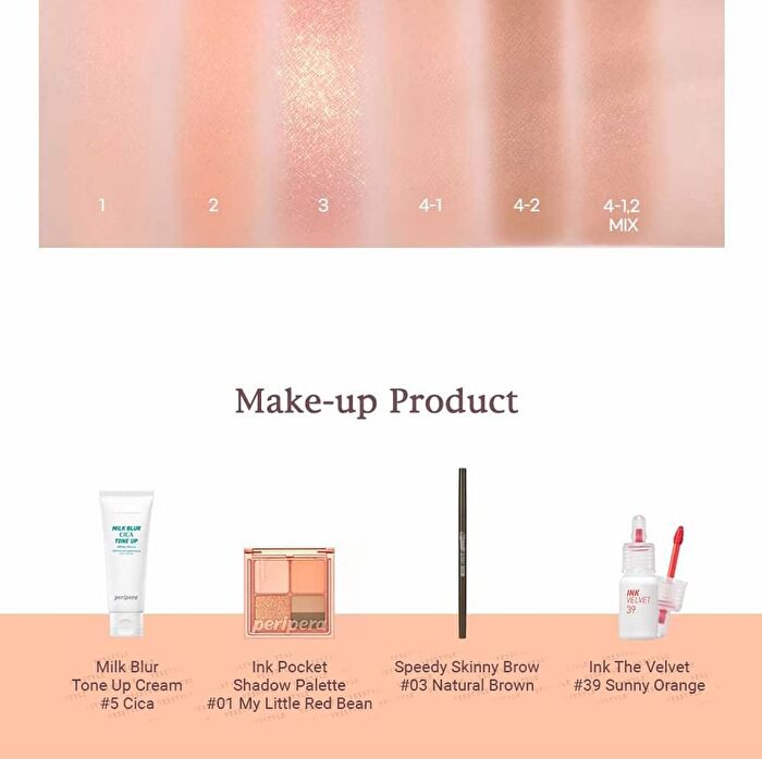 peripera Ink Pocket Shadow Palette - 3 Types - #12 Fallen For Soft Pink