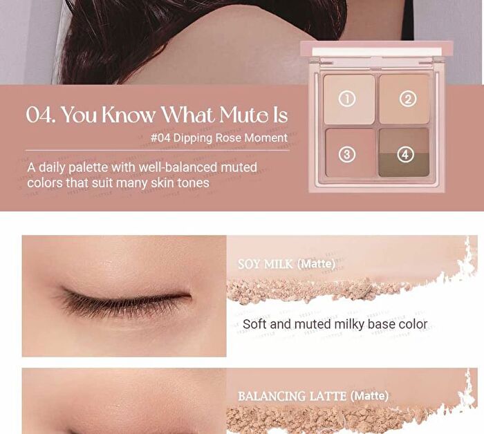 peripera Ink Pocket Shadow Palette - 3 Types - #12 Fallen For Soft Pink