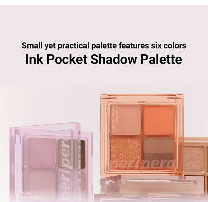 peripera Ink Pocket Shadow Palette - 3 Types - #12 Fallen For Soft Pink