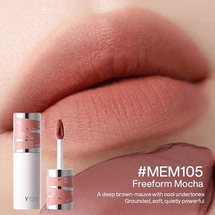 Into You Shero Super Matte Lip & Cheek Mud - 5 Colors - #MEM103 Bold Bloom - 2g  (2.0 ver)