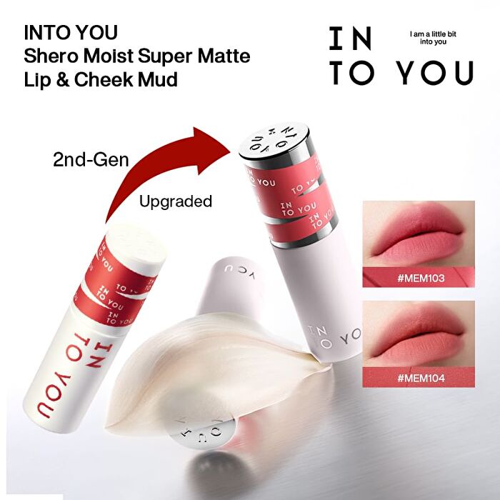 Into You Shero Super Matte Lip & Cheek Mud - 5 Colors - #MEM104 Clever Petal - 2g