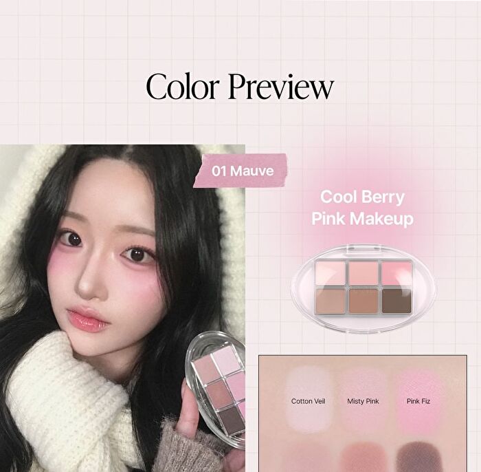 Perfect Match Eyeshadow Palette - 3 Types - #01 Mauve