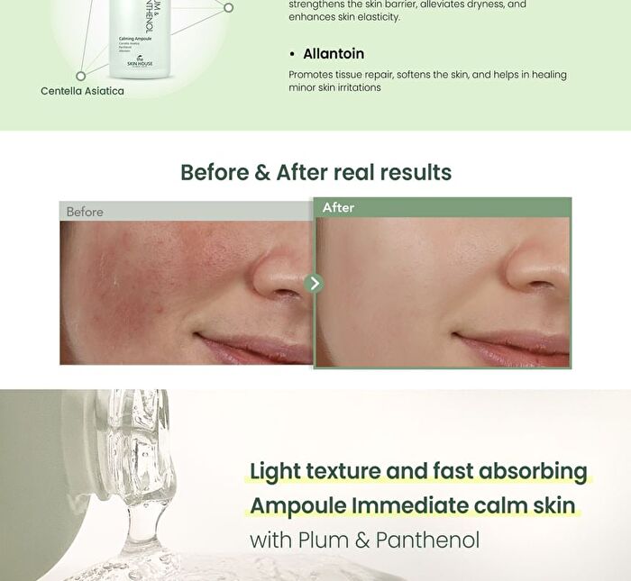 the SKIN HOUSE Plum & Panthenol Calming Ampoule - 50ml