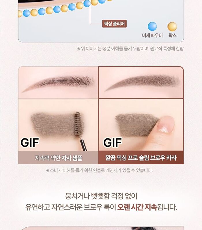 dasique Pro Slim Brow Cara - 6 Colors - #01 Dark Grey