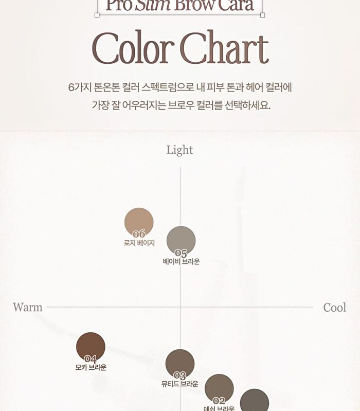 dasique Pro Slim Brow Cara - 6 Colors - #04 Mocha Brown
