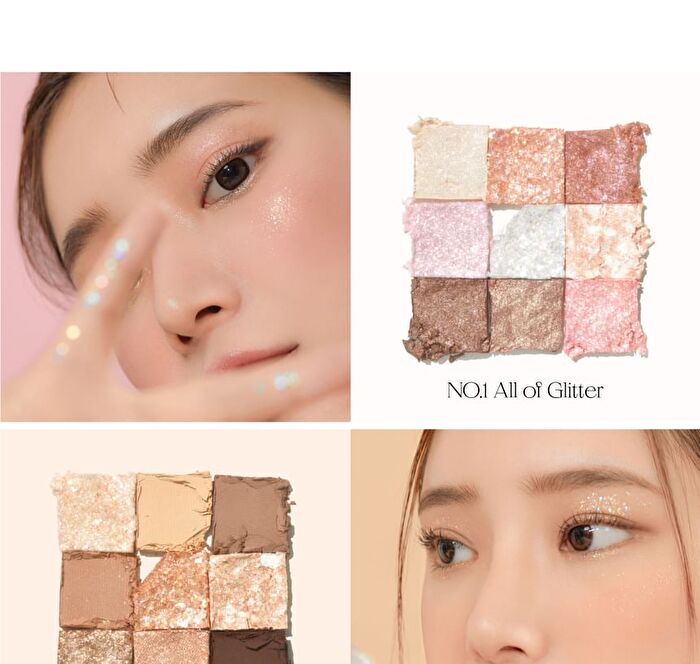 Glitterpedia Eye Palette - 9 Types - N°9 All of Pink Glitter
