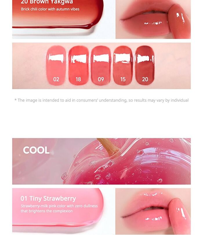 peripera Mood Glowy Tint - 22 Colors - #01 Tiny Strawberry