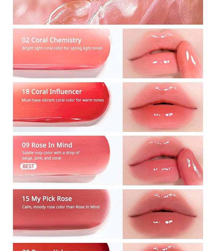 peripera Mood Glowy Tint - 22 Colors - #09 Rose In Mind