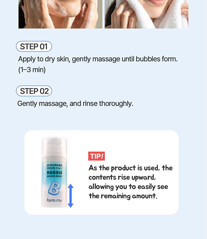 Collagen Facial 2 in 1 Bubble Wash & Mask - 100ml