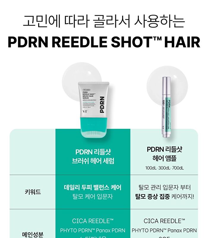 Vt PDRN Reedle Shot Brush Hair Serum - 100ml