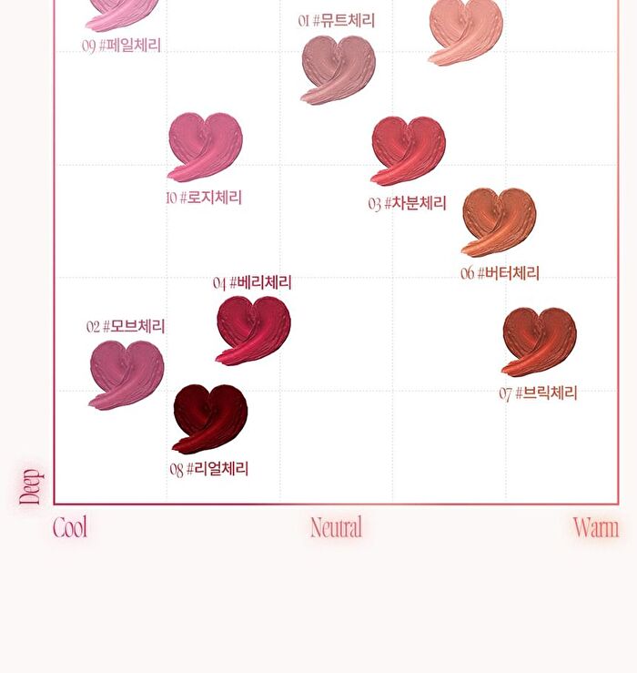 Cherry Heart Mega Tint - 10 Colors - #09 Pale Pink