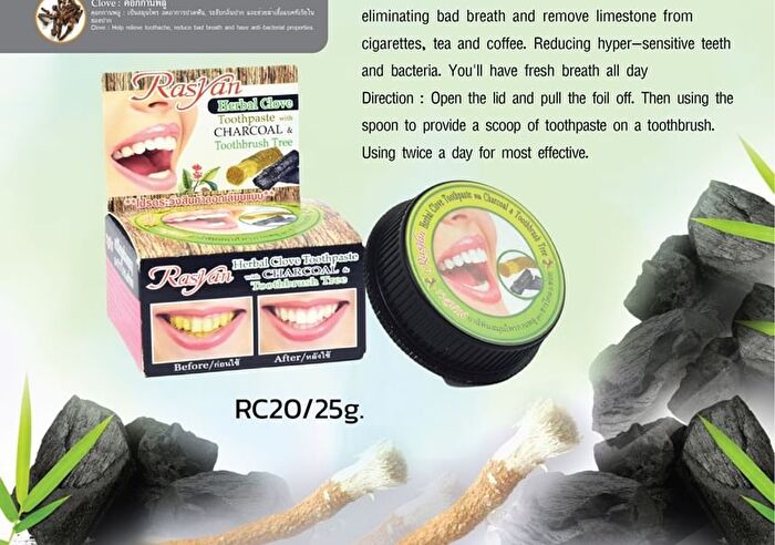 Herbal Clove Toothpaste with Charcoal & Toothbrush Tree - 25g