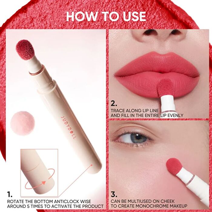 Cushion Matte Lock Lip Cream - 15 Colors - #N107 Red Velvet - 2.6 ml