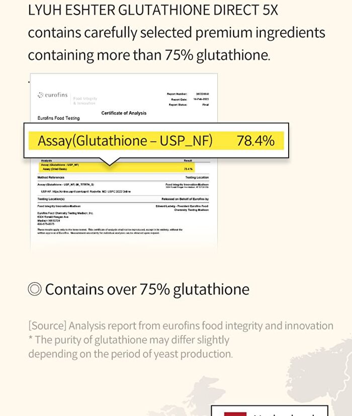 Lyuh Esther Glutathione Direct 5X - 325mg x 30 films