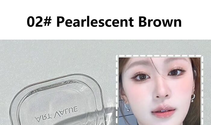 Caramel Single Eyeshadow - 6 Colors - 02# Pearlescent Brown - 2g