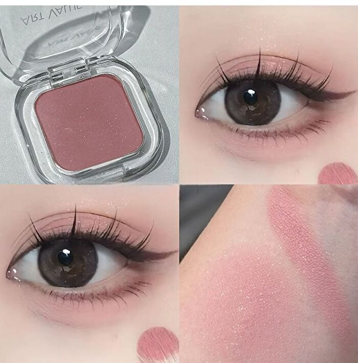 Caramel Single Eyeshadow - 6 Colors - 04# Strawberry Pink - 2g