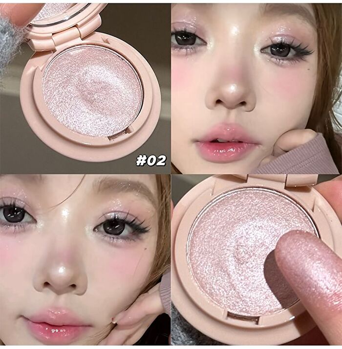 Pink Purple Single Highlighter - 3 Colors - 01# Champagne Gold - 4.8g