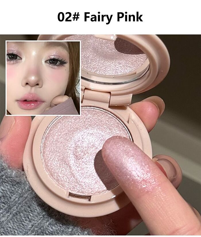 Pink Purple Single Highlighter - 3 Colors - 01# Champagne Gold - 4.8g