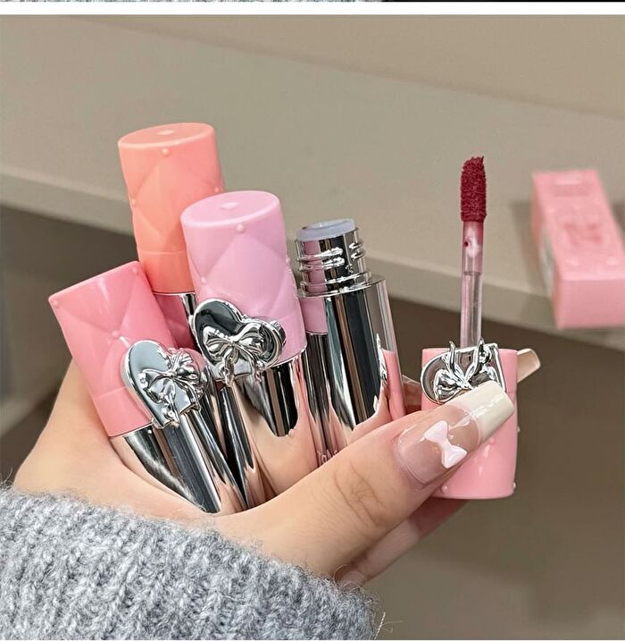 Butterfly Heart Whispers Matte Lip Mud - 4 Colors - 03# Raspberry Pink - 1.5g