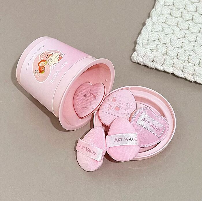 Milk Tea Mini Powder Puff - Set - 5pcs