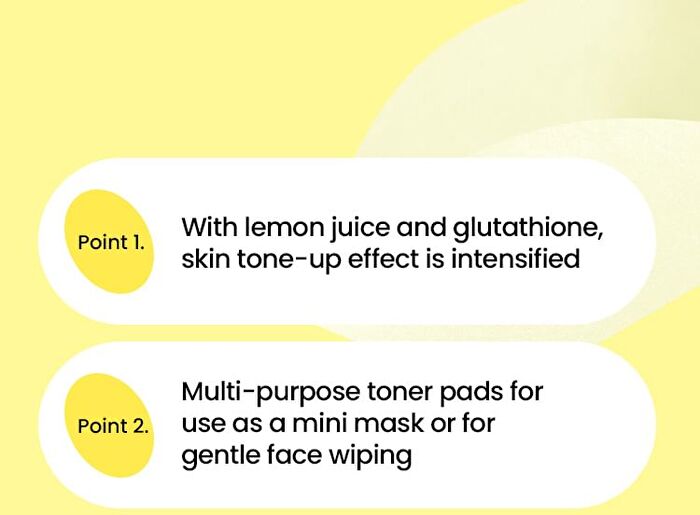 Lemon C Glutathione Brightening Pad - 70 pads